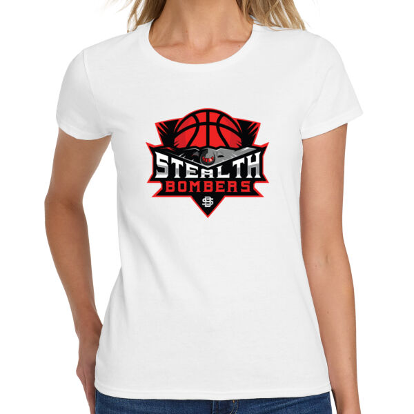 Stealth Bombers Basketball Ladies Heavy Cotton 100% Cotton T Shirt Thumbnail