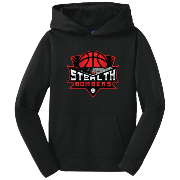 Stealth Bombers Basketball - Youth Sport Wick ® Fleece Hooded Pullover Thumbnail